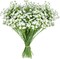 36pcs Babys Breath Artificial Flowers Bulk White for Wedding Bouquets (White) 11.02"H